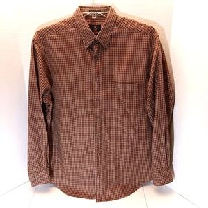 Savile Row Button Up Shirt Plaid Long Sleeve Tottinham Twill Mens 16 1/2 (34-35)
